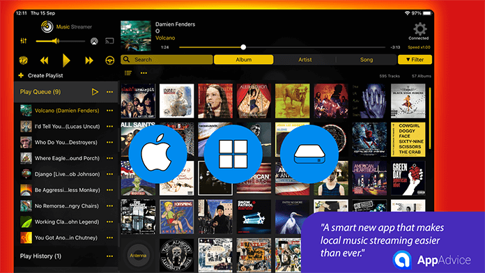 Stream your MP3 Music Collection to your iPad or iPhone and rediscover your music
